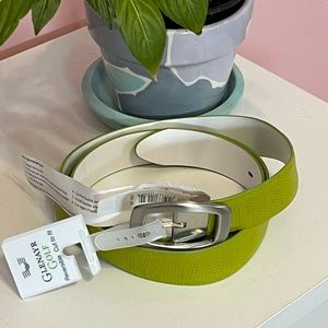 Glenayr  Golf Belt, reversible and cut to fit, lime green and white, XL, New